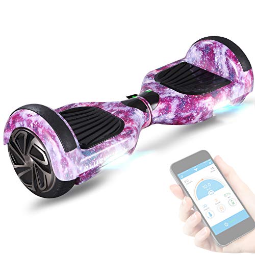 Bluewheel 6.5" Patinete eléctrico - Marca de calidad alemana - Hoverboard con Sistema de Seguridad para Niños, Altavoz Bluetooth y Luces LED, 2 Motores de 700W - Patín Eléctrico Auto Equilibrio HX310s