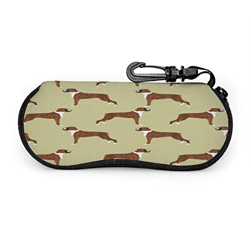 Bran-don Estuche para gafas Boxer Dogs Soft Shell Estuche para gafas portátiles Estuche para gafas de sol