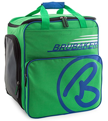 BRUBAKER 'Super Champion 2.0' Bolso para Deporte - Mochila Porta Botas De Esquí - Verde/Azul