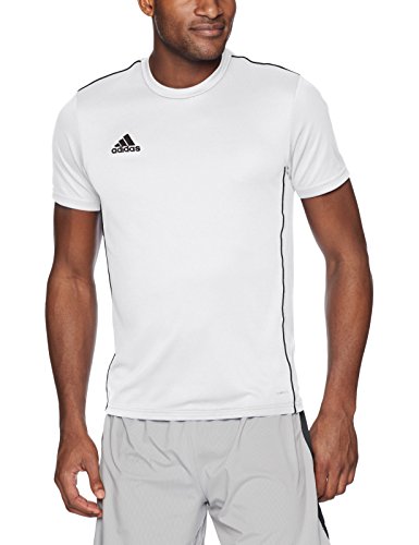 Camiseta de entrenamiento de fútbol para hombre adidas Core18 - S1805GHTT203, Medium, Blanco/Negro