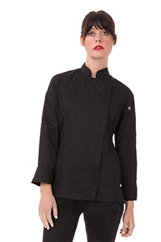 Chef Works Abrigo de chef Hartford para mujer - negro - S