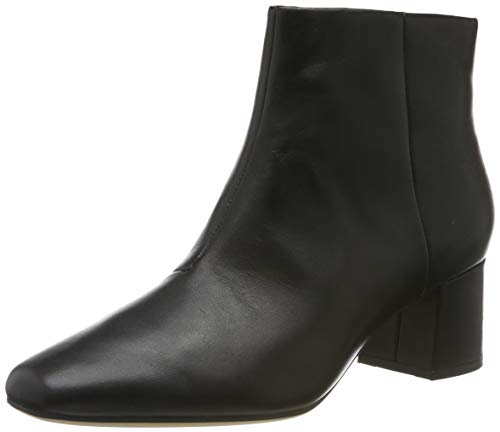 Clarks Sheer Flora, Botas Chelsea Mujer, Negro (Black Leather Black Leather), 37 EU