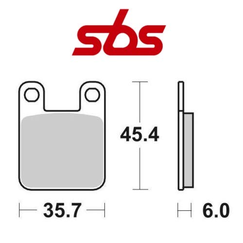 Compatible con Fantic Motor 307 Trial 250 PASTIGLIA Freno Ant+Post Pastillas DE Freno SBS 105HF CERÁMICO 6561050