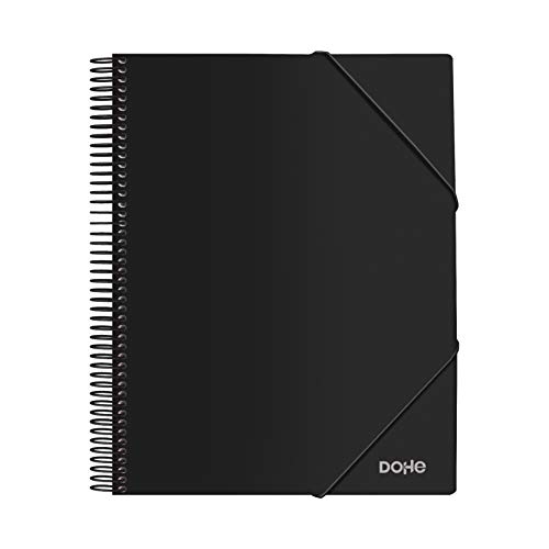 DOHE - Carpeta de 30 fundas P.P. (80 mic) A4 con espiral - Negro