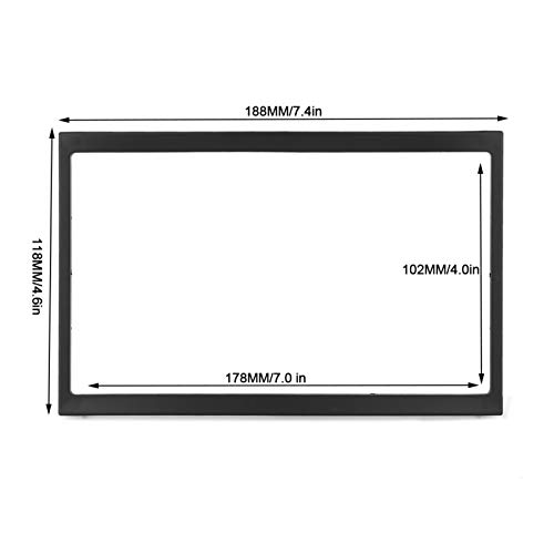 Embellecedor de fascia de radio, marco modificado de navegación, montaje de radio profesional de plástico de 178x102 mm para navegación de vehículos Radio estéreo de coche 2 Din Car