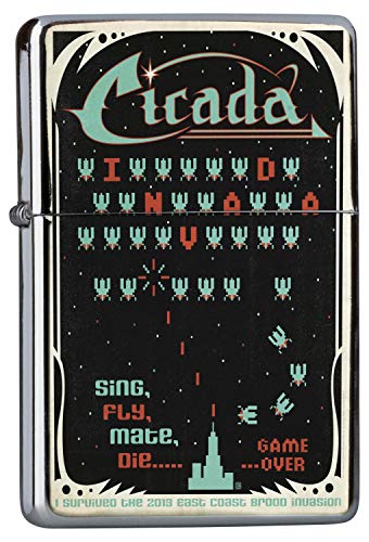 Encendedor Cromo De Gasolina Recargable Diversíon Juego de ordenador Cicada