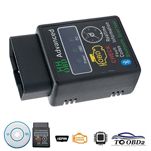 escáner de coche inalámbrico OBD2 ELM327 V2.1 Bluetooth Android Torque Auto herramienta de diagnóstico