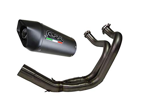 ESCAPE GPR EXHAUST SYSTEM COMPATIBLE CON KAWASAKI VERSYS 650 2017/2019 e4 LINEÀ COMPLETA HOMOLOGADA RUIDO FURORE EVO4 CARBON