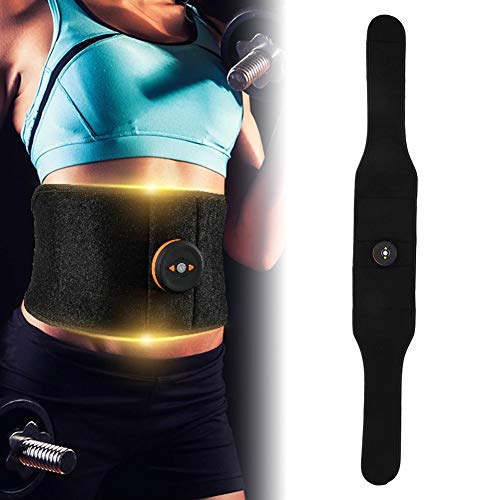 Estimulador ABS, entrenador de músculos EMS, cinturón de equipo de entrenamiento portátil, equipo de entrenamiento físico para perder peso, con 6 modos, 9 niveles de fuerza, para abdomen, cintura