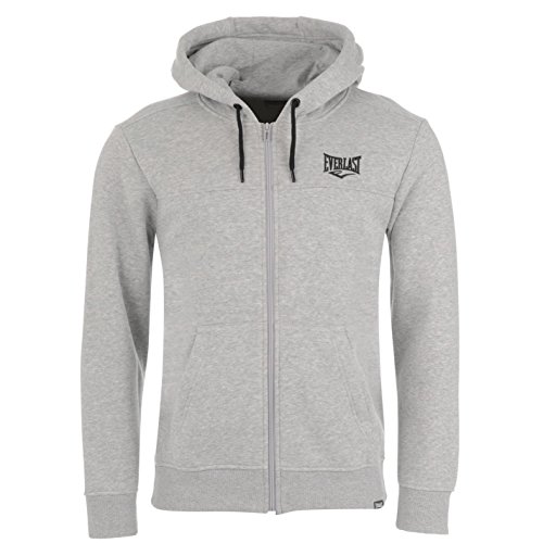 Everlast Hombre Sudadera con Capucha Cierre de Cremallera Gris Marga L