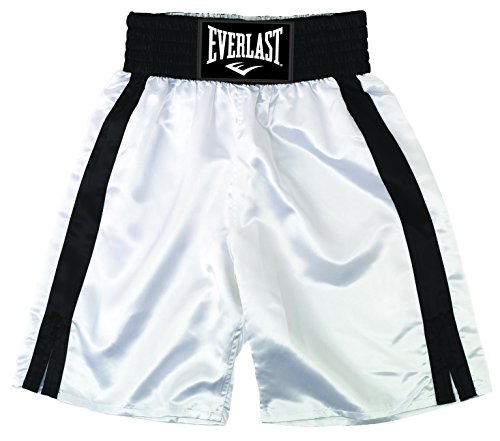 Everlast Pro 24` - Pantalones de boxeo, color Blanco/Negro, talla XL