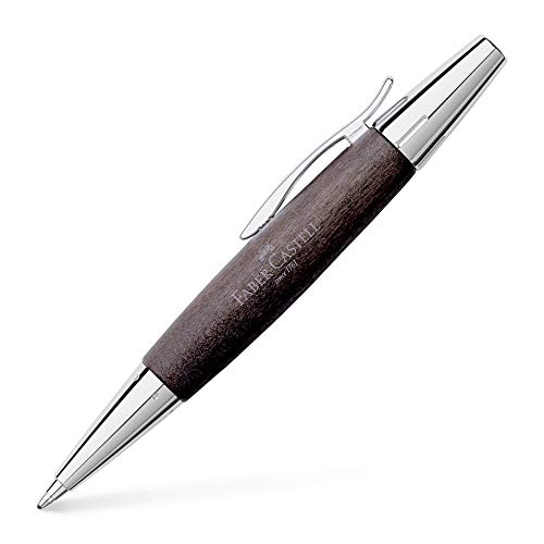 Faber Castell 148383 E-motion - Bolígrafo con cuerpo en madera de peral, color negro, trazo B