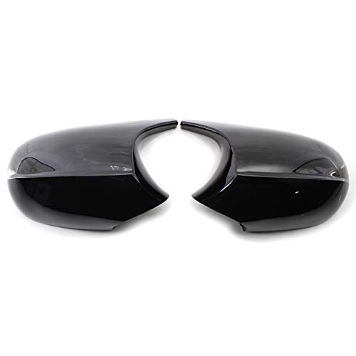 Funien Vista Trasera, Retrovisor M3 Estilo Carcasas de Espejo Lateral Tapa de La Cubierta del Espejo de ala Lateral Estilo Negro Brillante Par Apto para BMW E90 E91 E92 E93 Facelifted 08-11