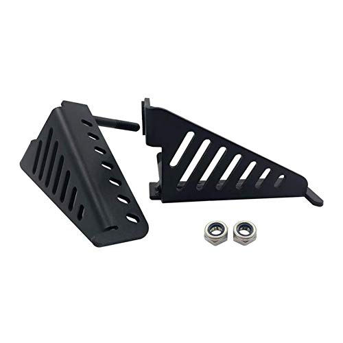 Furong Estriberas Negro Revestido de Polvo del Exterior bisagra de la Puerta Delantera del pie Peg Resto Ajuste de Pedal for 2007-2018 Jeep Wrangler JK 2DR JKU 4DR (1 par)