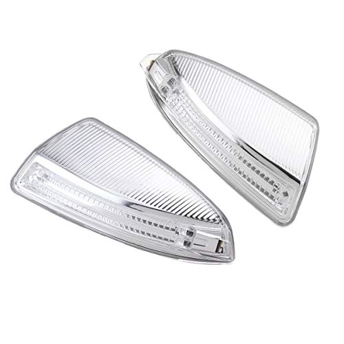 Gaetooely Izquierda/Derecha W204 Espejo Retrovisor de la Puerta Espejo Lateral Luces Indicadoras de Giro LáMparas para Mercedes para Ml Clase C-Clase W204