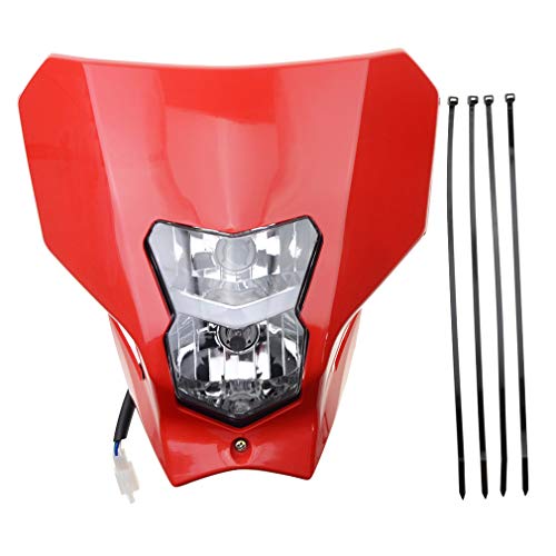 GOOFIT Faro rojo para motocicleta S2 12V 35W carenado de pantalla faro Universal indicador de motocicleta pantalla Motocross bicicleta túnel bicicleta