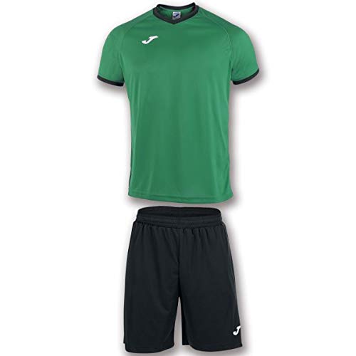 Joma Academy Set Equipacion M/Corta, Hombre, Verde/Negro, L