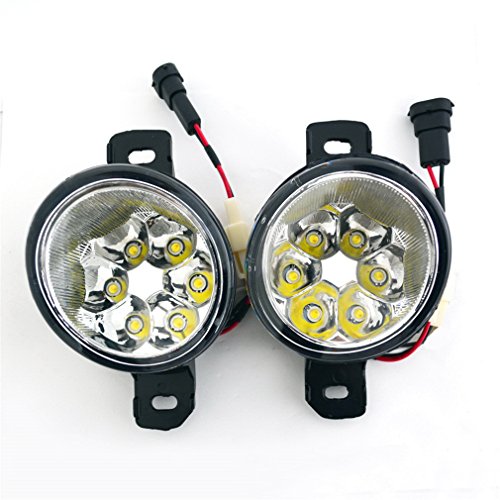 July King 6500K Blanco 1260LM 18W H11 LED Faros antiniebla DRL para Qashqai Dulais Altima Livina Murano Juke March Micra Note Versa Platina Pulsar Syphy X-trail M35 M45 JX35 QX60 Koleos etc.