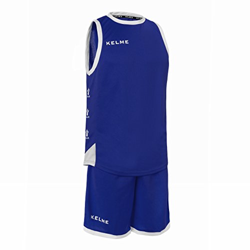 KELME 80803 Conjunto Equipaciones de Baloncesto, Hombre, Azul (Royal) / Blanco, XL