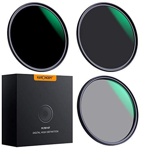 K&F Concept - Kit de Filtros para Objetivo 49mm ND8 ND64 y 49mm Polarizado Circular(CPL) con Funda