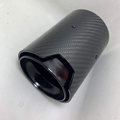 KPLDEKLC Tubo de Escape de Coche, Sistema de Escape de Coche, Punta de silenciador, Tubos de Cola, Cubierta de Tubo, Carbono Trasero Brillante, para BMW M2 F80 M3 F82 F83 M4 M5 F87