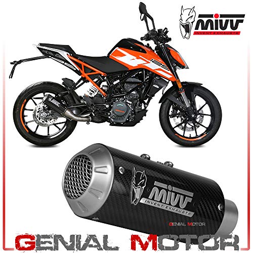 KT.019.SM3C Tubo De Escape Silenciador MIVV MK3 Carbono DUKE 125 2017 > 2019