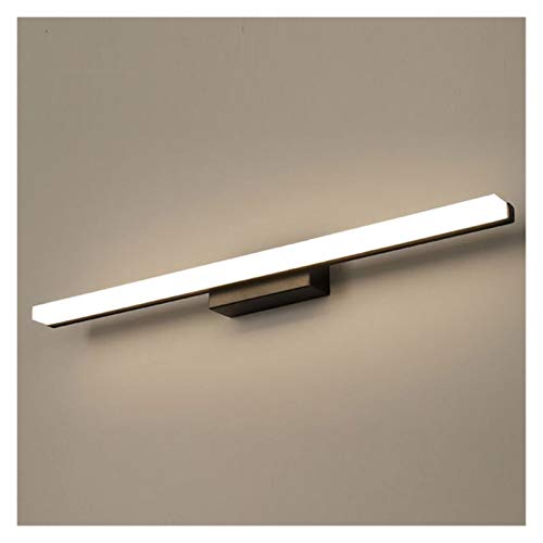 Lámpara de pared Cuarto de baño moderno de pared LED de luz L60 80 100cm grande Negro y Plata Cuerpo llevó la lámpara de pared de baño Espejo Luces delanteras (Color Temperature : Cool White)