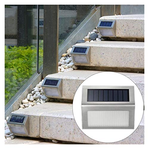 Luces de jardín 10 unids Sensor de energía solar Lámparas de pared LED Stair Light Garden Step Stair Deck Light Lámpara Impermeable Al aire libre Emergencia Iluminación para césped de patio trasero