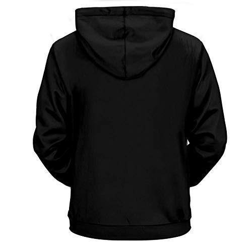 LUO Sudaderas Encendedor Colorido Llama Impreso Sudaderas con capucha negras Sudaderas con capucha Hombres Unisex Cool Funny Coat Sudaderas 3D,* L