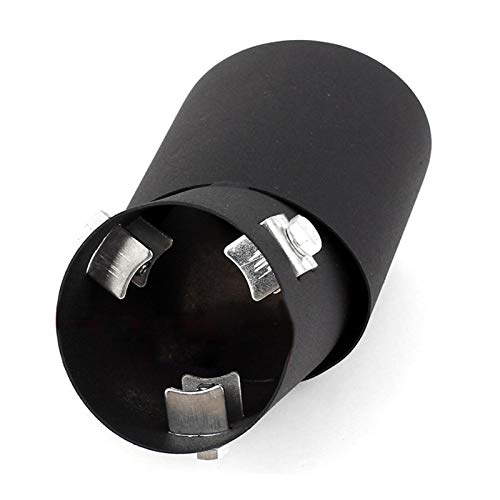 LWLD Tubo Escape Tubo Cola 60mm Oval Curvado Sitio de Escape Silenciador Tubo Trasero Accesorios de automóviles Negro Estilo de Coche Silenciador de Escape Trasero