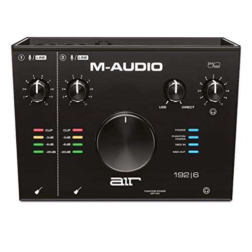 M-Audio AIR 192|6 - Interfaz de audio MIDI / tarjeta de sonido USB / USB-C, 2 entradas, 2 salidas, software de estudio, ProTools|First, Ableton Live Lite, Eleven Lite y efectos de Avid y AIR MusicTech