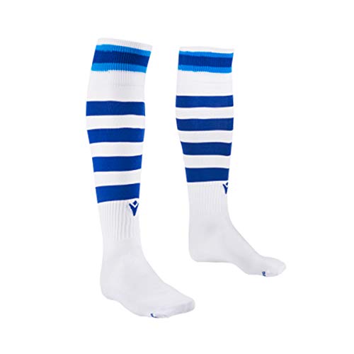 Macron Real Sociedad Primera Equipación Authentic 2020-2021 Niño, Medias, Royal-White, Talla XL (158-170)