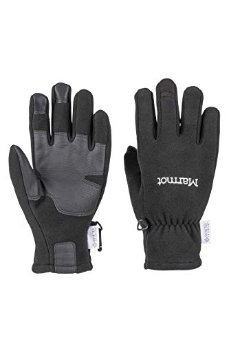 Marmot Wm's Infinium Windstop Glove Guantes Vellón, Cálidos, A Prueba De Viento, Repelente Al Agua, para Exteriores, Ciclismo, Correr, Mujer, Black, S