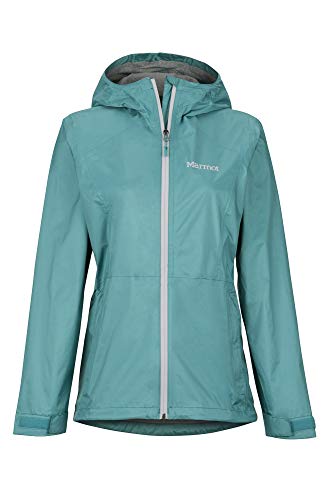 Marmot Wm's Precip Eco Plus Jacket Chubasquero Rígido, Chaqueta Impermeable, A Prueba De Viento, Impermeable, Transpirable, Mujer, Deep Jungle, S