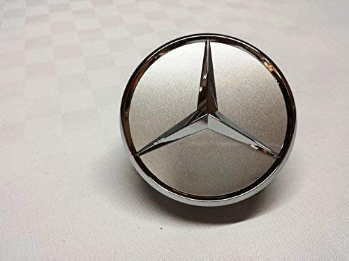 Mercedes Benz tapacubos color plata/cromo con estrella B66470202 / A2204000125 Clase-E, Clase-C, CL CLS SLK ML GLK Clase-A, Clase-B W204 W212 W210 W221 W220 C209 W207 W246 Diámetro: 75mm