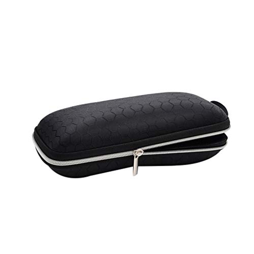 Milisten Estuche para Anteojos Patrón de Panal Estuche para Gafas Gafas de Sol Eva Zip Box Lectura Glasse Protector con Cremallera (Negro)