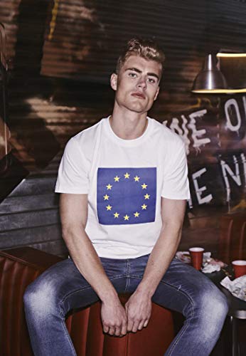 Mister Tee Europe Camiseta, Hombre, Blanco, Extra-Small