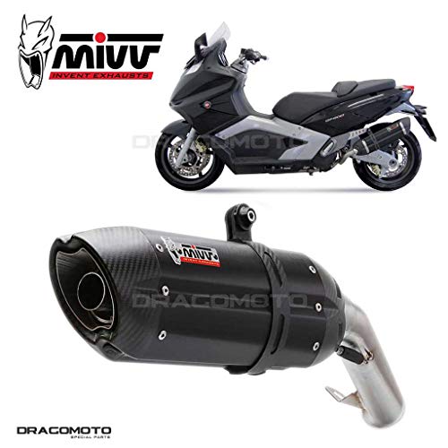 Mivv G.003.L9 GILERA GP800 2008 / 2013 ESCAPE COMPLETO 2X1 SUONO STEEL BLACK