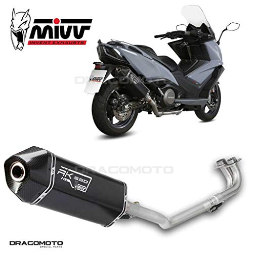 Mivv O.009.LRB KYMCO AK550 2017 > ESCAPE COMPLETO 2X1 SPEED EDGE STEEL BLACK