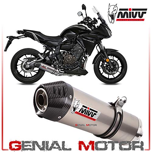 Mivv Y.058.L4C YAMAHA Tracer 700 2016 > ESCAPE COMPLETO 2X1 OVAL TITANIO CARBON CAP