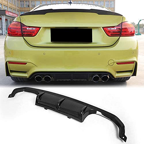 MixFactory Difusor de Parachoques Trasero y Punta de Escape para BMW F80 M3 Sedan / F82 M4 Coupe / F83 M4 Convertible 2014-2019 Real Carbon Fiber