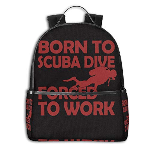 Mochila de Viaje Multifuncional para Estudiantes, Estilo Casual, para la Escuela, portátil, de Born to Scuba