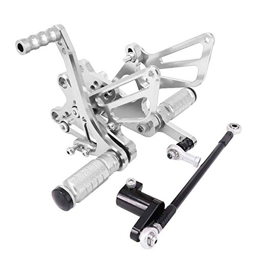 Motocicleta CNC Ajustables Estribera Pedales silencios for Honda CBR954RR CBR 954RR CBR929RR CBR 929RR 2002-2003 2000-2001 Accesorios para Motocicletas (Color : Silver)