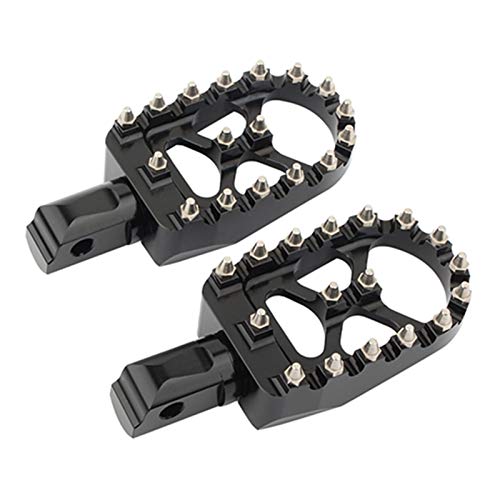 Motorcycle Reposapiés Estriberas Anchas MX para Motocicleta, Pasajero, Delantero/Trasero CNC para H&Arley Softail Fat Bob Breakout Street Bob 2018-2020 Pedal de Motocicleta (Color : Black Rear)