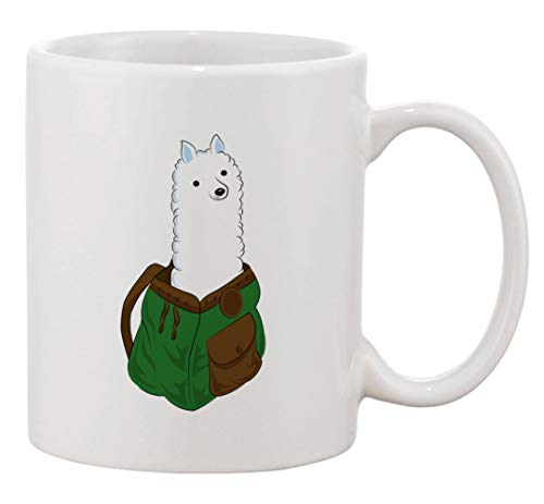 N\A Taza de café de cerámica - Alpaca en una Mochila 'Empacaré una Alpaca'