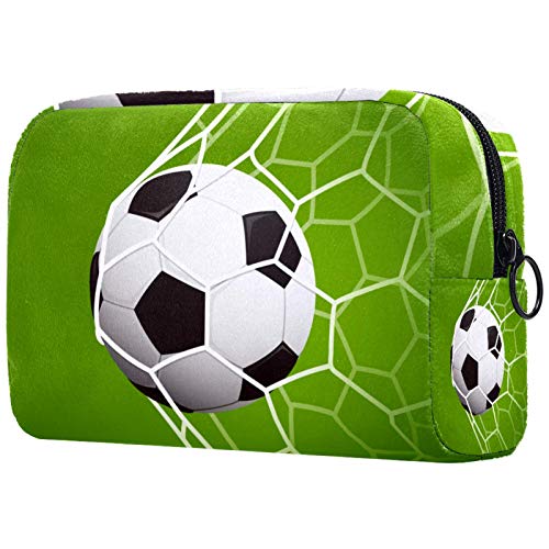 Neceser de Maquillaje para Mujer Bolso Organizador de Kit de Viaje cosmético,Deporte de Futbol