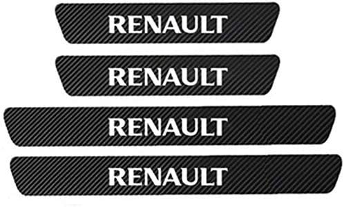 Para Renault Megane Clio Laguna Scenic Captur Logan Duster Twingo Sticker, Decoración Pegatina para Estribos, Protección de Pedal de umbral, Faldones Laterales Fibra de Carbono, Evitar el Desgaste