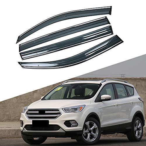 Piaobaige Ventana De Coche Sol Lluvia Parasol Viseras Escudo Refugio Cubierta Protectora Marco Embellecedor Pegatina para Ford Kuga Escape 2012 2019