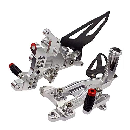 Pie Clavijas Motocicleta Todo CNC Y Fibra Carbono Rearset Rider Rearsets Rearset Reposapiés Reposapiés Para D&UCATI Para P&anigale V4S V4 V4R V4 Special Estriberas (Color : Sliver Carbon Fiber)