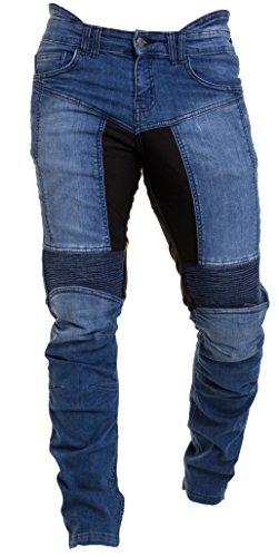 Qaswa Hombre Motocicleta Pantalones Moto Jeans con Protección Aramida Motorcycle Biker Pants